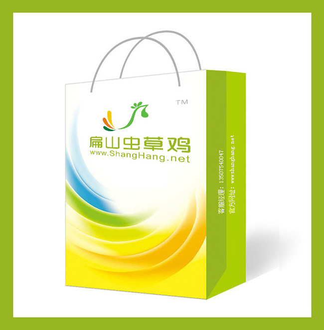 蟲(chóng)草雞廣告包裝_綠色